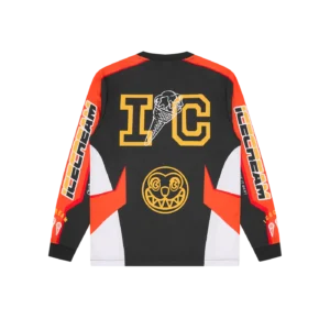 MOTORCYCLE L S T SHIRT RED BLACK 1