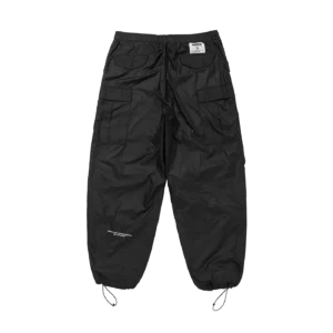 NYLON WIDE CARGO PANTS BLACK 1