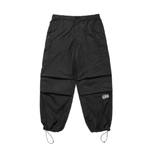 NYLON WIDE CARGO PANTS BLACK