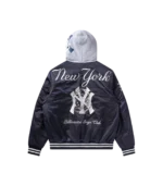 NYY SATIN STADIUM JACKET NAVY 1