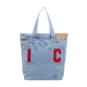 RUNNING DOG DENIM TOTE BAG LIGHT WASH BLUE 1