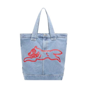 RUNNING DOG DENIM TOTE BAG LIGHT WASH BLUE