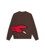 RUNNING DOG KNITTED CREWNECK BROWN 1