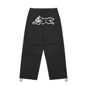 RUNNING DOG PARACHUTE PANTS BLACK