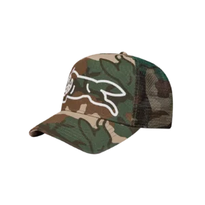 RUNNING DOG WOODLAND CAMO TRUCKER CAP CAMO