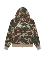Running Dog Woodland Camo Zip Through Hood
