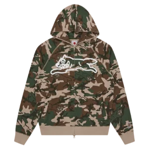 Running Dog Woodland Camo Zip Through Hood