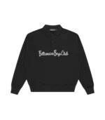 SIGNATURE COLLARED SWEATSHIRT BLACK