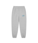 SMALL ARCH LOGO SWEATPANTS HEATHER GREY BLUE LOGO