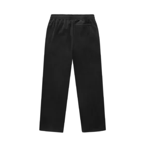 SMALL ARCH LOGO VELOUR TRACK PANTS BLACK 1