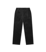 SMALL ARCH LOGO VELOUR TRACK PANTS BLACK