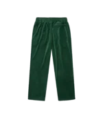 SMALL ARCH LOGO VELOUR TRACK PANTS FOREST GREEN 1
