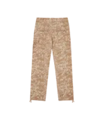 SNAKESKIN RUNNING DOG CARGO PANTS LIGHT BROWN 1