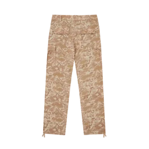 SNAKESKIN RUNNING DOG CARGO PANTS LIGHT BROWN 1