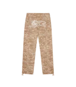 SNAKESKIN RUNNING DOG CARGO PANTS LIGHT BROWN