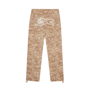 SNAKESKIN RUNNING DOG CARGO PANTS LIGHT BROWN