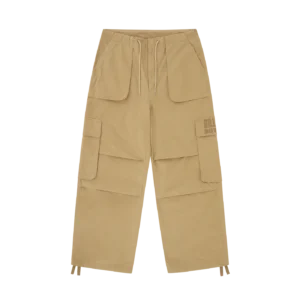 STRAIGHT LOGO PARACHUTE PANTS SAND