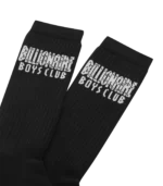 STRAIGHT LOGO SOCKS BLACK 1
