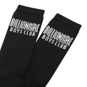 STRAIGHT LOGO SOCKS BLACK 1