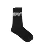 STRAIGHT LOGO SOCKS BLACK