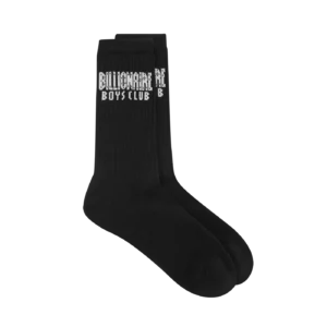 STRAIGHT LOGO SOCKS BLACK