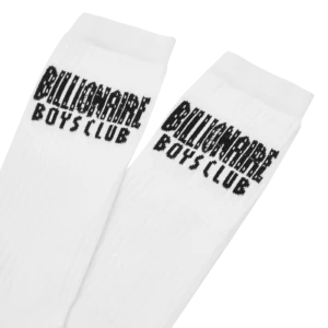 STRAIGHT LOGO SOCKS WHITE 1
