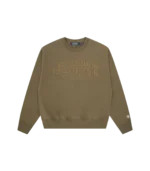 STUDDED LOGO CREWNECK KHAKI