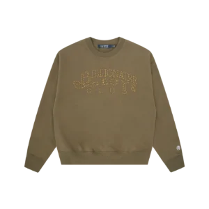 STUDDED LOGO CREWNECK KHAKI