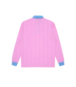 TEAM IC PINSTRIPE L S POLO SHIRT PINK 1