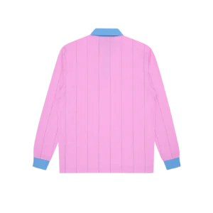 TEAM IC PINSTRIPE L S POLO SHIRT PINK 1
