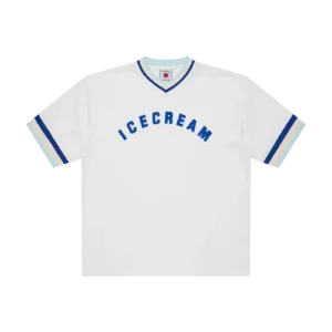 V NECK SPORTS JERSEY WHITE