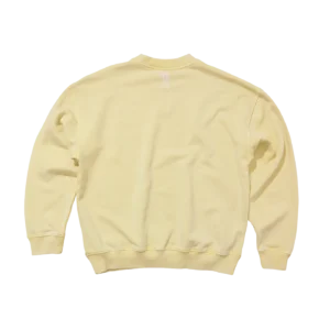 WASHED ARCH LOGO CREWNECK PALE YELLOW 1