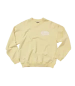 WASHED ARCH LOGO CREWNECK PALE YELLOW