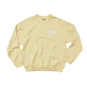 WASHED ARCH LOGO CREWNECK PALE YELLOW