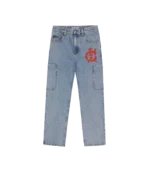 WESTERN DENIM PANTS LIGHT WASH BLUE