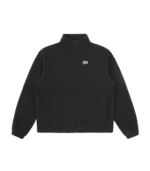 WOVEN PATCH ARCH LOGO FLEECE JACKET BLACK