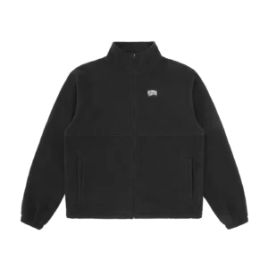 WOVEN PATCH ARCH LOGO FLEECE JACKET BLACK