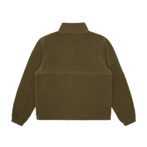 WOVEN PATCH ARCH LOGO FLEECE JACKET OLIVE 1