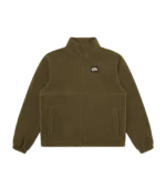 WOVEN PATCH ARCH LOGO FLEECE JACKET OLIVE