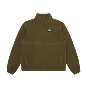 WOVEN PATCH ARCH LOGO FLEECE JACKET OLIVE