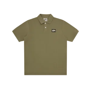 WOVEN PATCH ARCH LOGO POLO TOP OLIVE