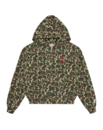 Womens Camo Zip Through Hood