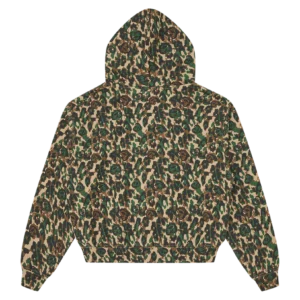 Womens Camo Zip Through Hood
