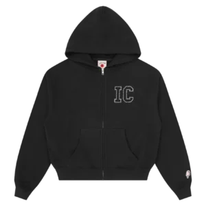 Womens Crystal Zip Through Hood