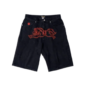 YEAR OF THE HORSE DENIM SHORTS DARK BLUE