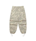 nylon wide cargo pants camo