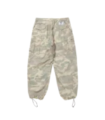 nylon wide cargo pants camo