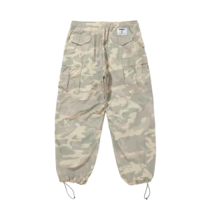 nylon wide cargo pants camo