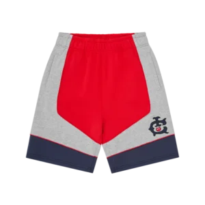 panelled warm up sweatshorts grey